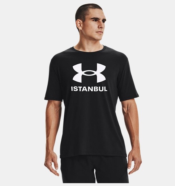 Siyah Erkek UA City Tee İstanbul T-shirt