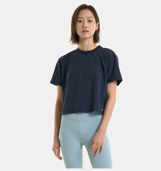 Siyah Kadın UA Meridian Kısa Kollu T-shirt