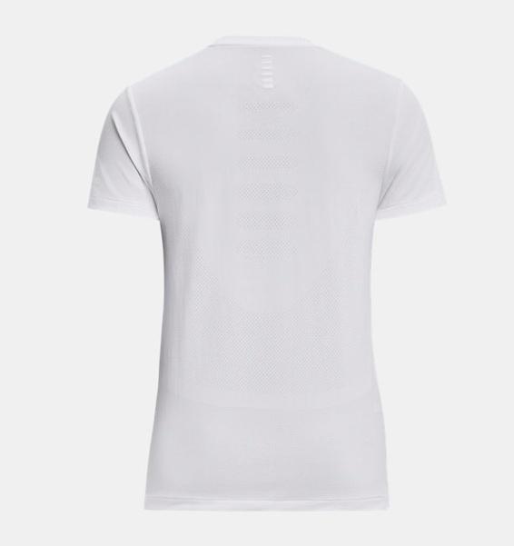 Beyaz Kadın UA Dikişsiz Stride Kısa Kollu T-shirt