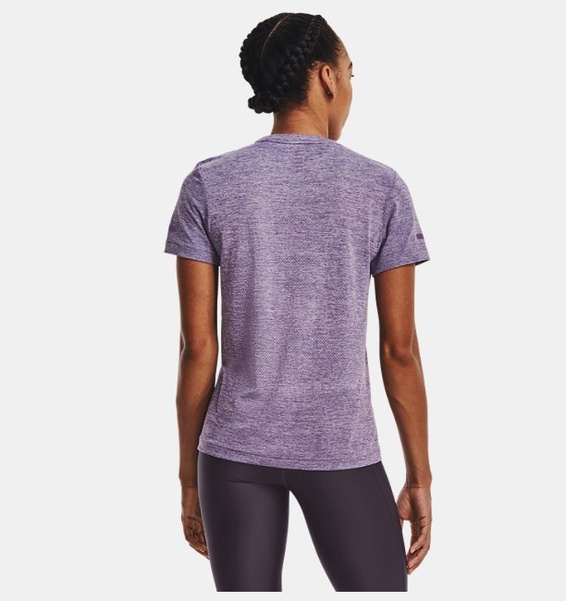 Mor Kadın UA Dikişsiz Stride Kısa Kollu T-shirt