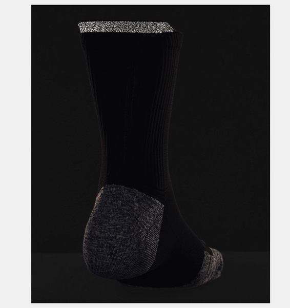 Siyah Unisex UA AD Run Cushion Tekli Paket Mid Çorap
