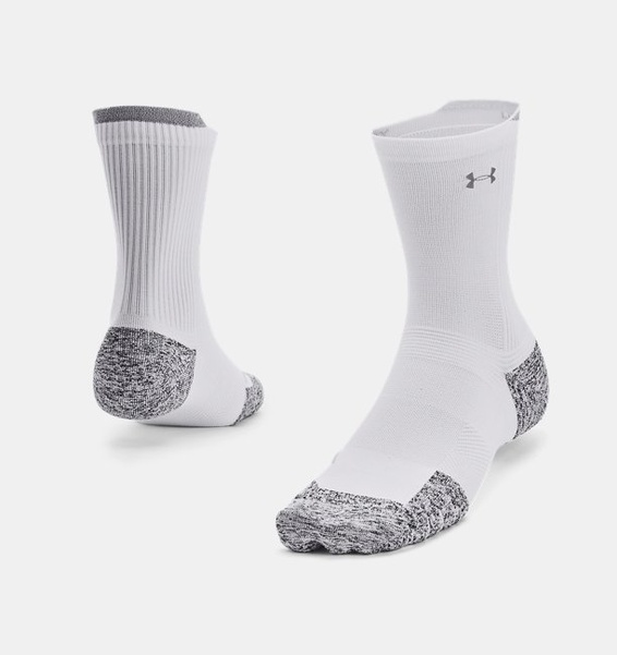 Beyaz Unisex UA AD Run Cushion Tekli Paket Mid Çorap