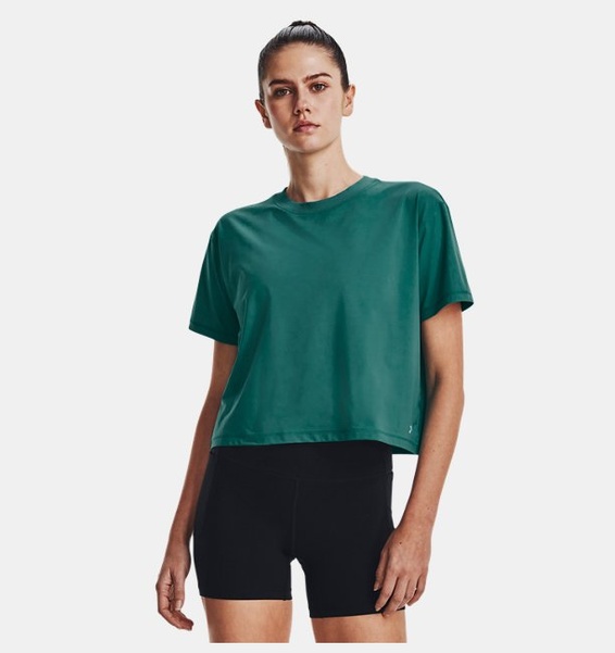 Yeşil Kadın UA Meridian Kısa Kollu T-shirt