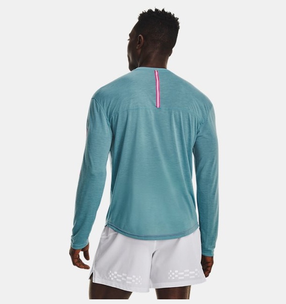 Mavi Erkek UA Koşu Anywhere Breeze Uzun Kollu T-shirt