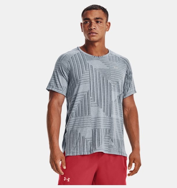 Mavi Erkek UA Streaker Deco Diamond Kısa Kollu T-shirt