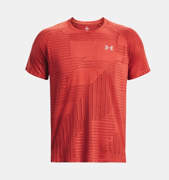 Kırmızı Erkek UA Streaker Deco Diamond Kısa Kollu T-shirt