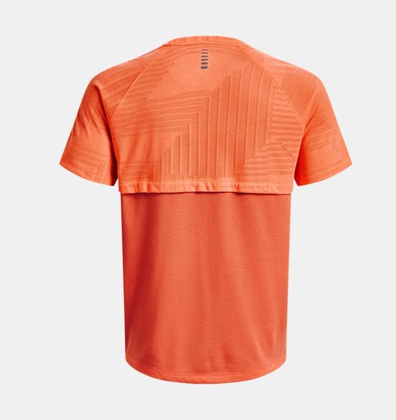 Turuncu Erkek UA Streaker Deco Diamond Kısa Kollu T-shirt