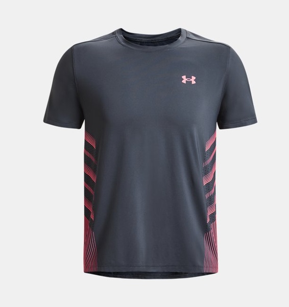 Gri Erkek UA Launch Elite Graphic Kısa Kollu T-shirt