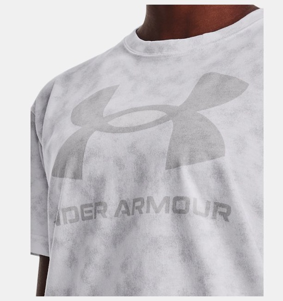 Beyaz Kadın UA Logo Baskılı Heavyweight Kısa Kollu T-shirt