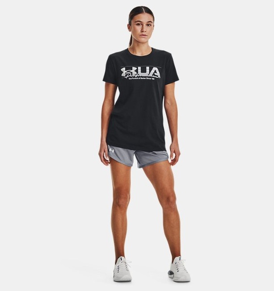 Siyah Kadın UA Vintage Performance Kısa Kollu T-shirt