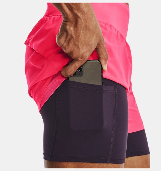 Pembe Kadın UA Launch Pro 2-in-1 Şort