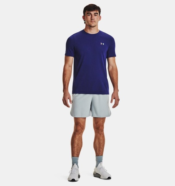 Mavi Erkek UA Vanish Elite Dikişsiz Kısa Kollu T-shirt