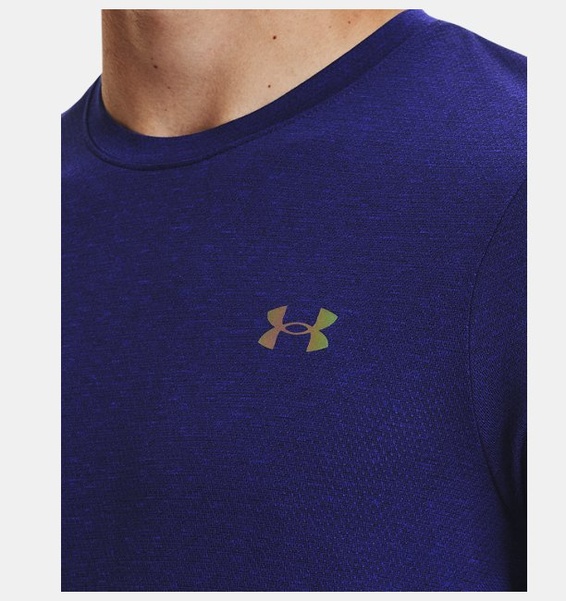Mavi Erkek UA Vanish Elite Dikişsiz Kısa Kollu T-shirt