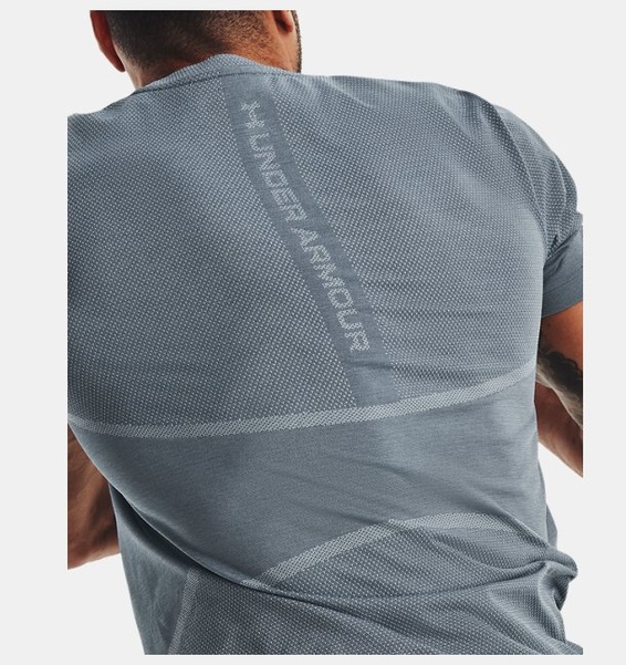 Mavi Erkek UA Vanish Elite Dikişsiz Kısa Kollu T-shirt