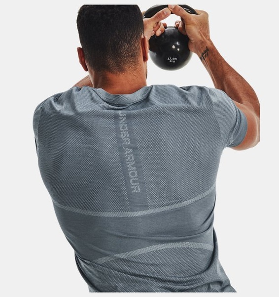Mavi Erkek UA Vanish Elite Dikişsiz Kısa Kollu T-shirt