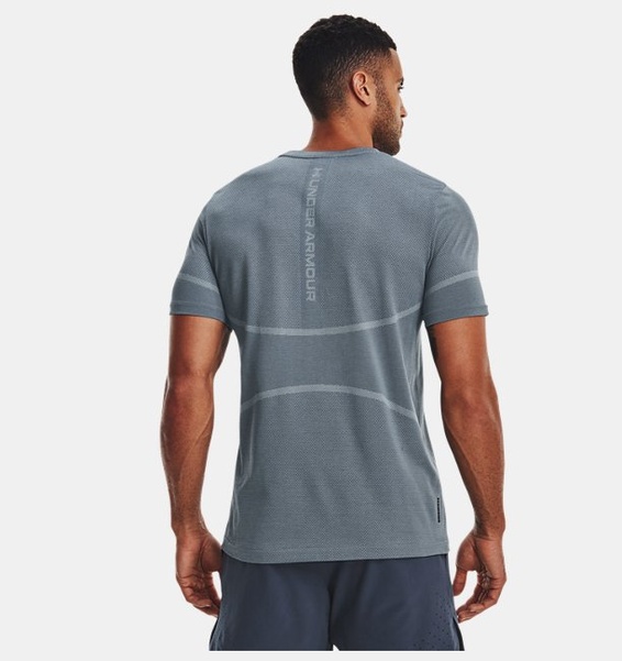 Mavi Erkek UA Vanish Elite Dikişsiz Kısa Kollu T-shirt