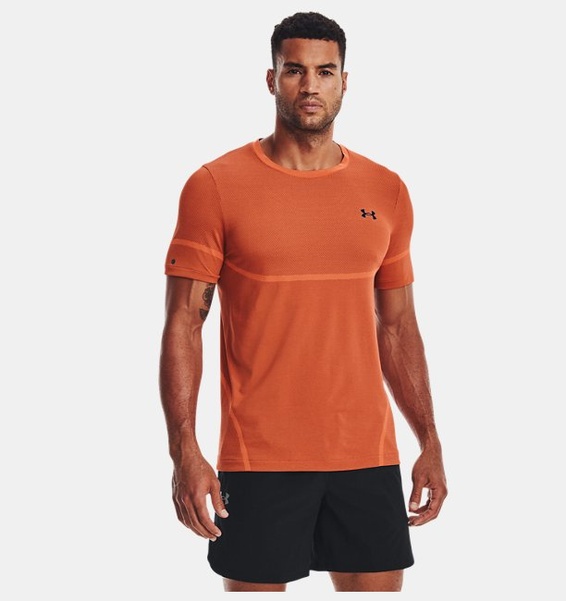 Turuncu Erkek UA Vanish Elite Dikişsiz Kısa Kollu T-shirt