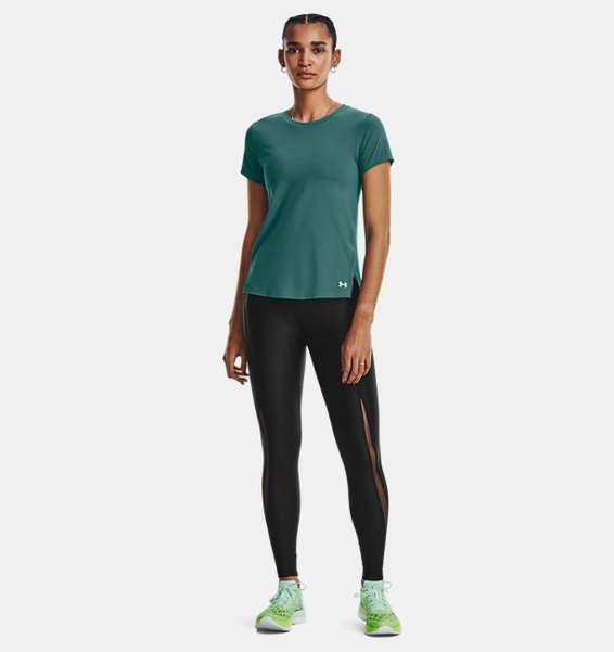 Yeşil Kadın UA Serin Tutan Laser T-shirt