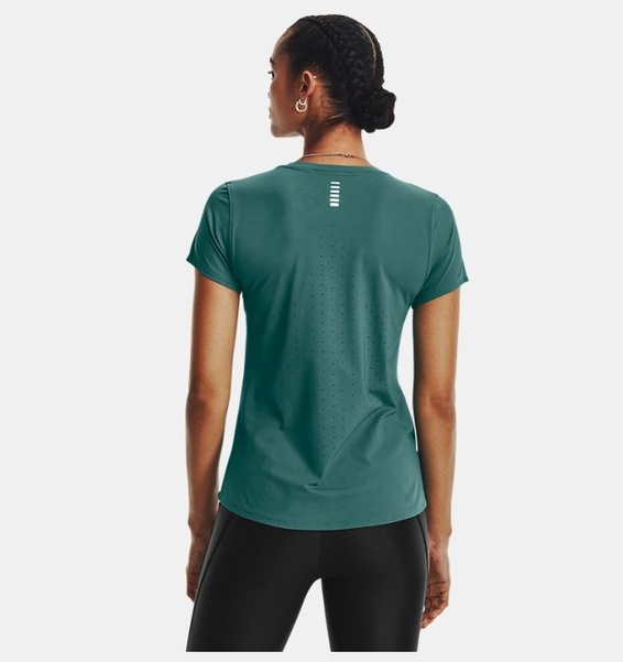Yeşil Kadın UA Serin Tutan Laser T-shirt