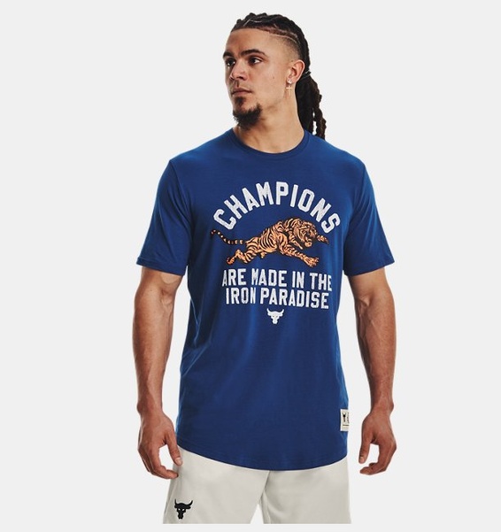 Mavi Erkek Project Rock Champ Kısa Kollu T-shirt