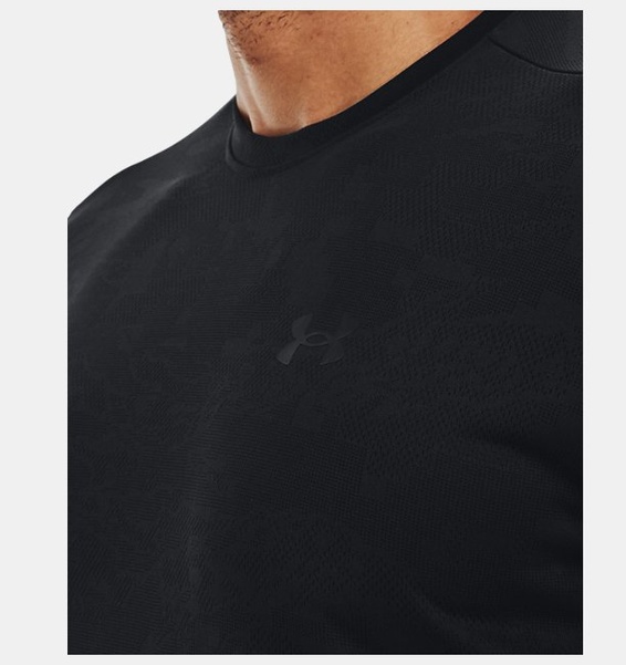 Siyah Erkek UA Tech™ Pencereli Jakarlı Kısa Kollu T-shirt
