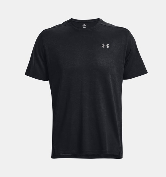 Siyah Erkek UA Tech™ Pencereli Jakarlı Kısa Kollu T-shirt