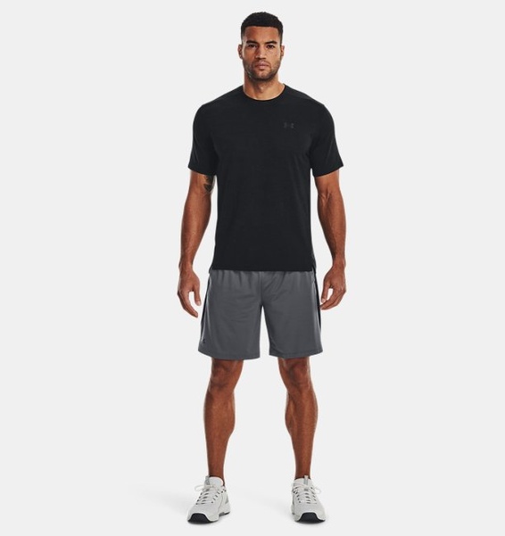 Siyah Erkek UA Tech™ Pencereli Jakarlı Kısa Kollu T-shirt