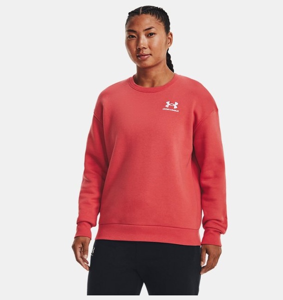 Kırmızı Kadın UA Essential Fleece Bisiklet Yaka