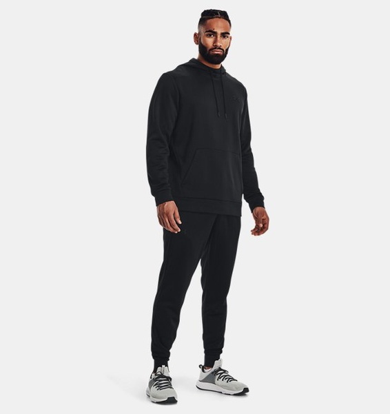 Siyah Erkek UA Armour Fleece Kapüşonlu Üst
