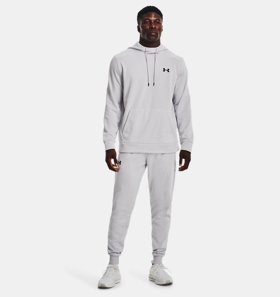 Gri Erkek UA Armour Fleece Kapüşonlu Üst