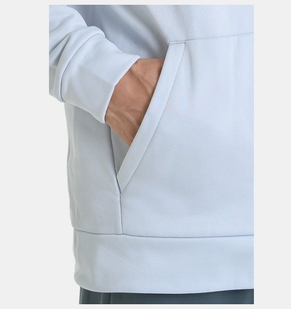 Gri Erkek UA Armour Fleece Kapüşonlu Üst