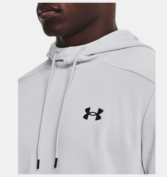 Gri Erkek UA Armour Fleece Kapüşonlu Üst