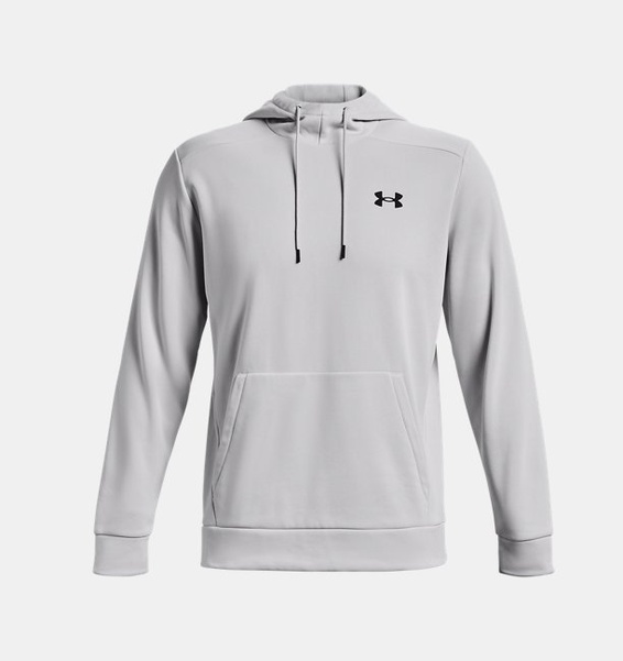 Gri Erkek UA Armour Fleece Kapüşonlu Üst