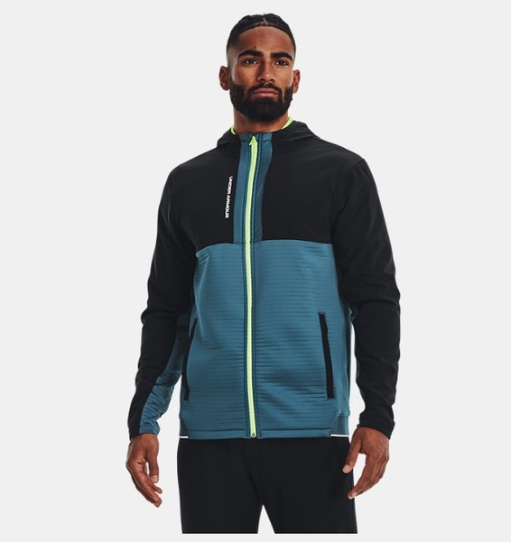 Siyah Erkek UA Storm Daytona Tam Boy Fermuarlı Sweatshirt