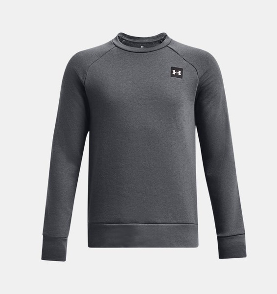 Gri Erkek Çocuk UA Rival Fleece Bisiklet Yaka