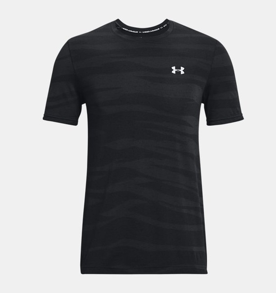 Siyah Erkek UA Dikişsiz Wave Kısa Kollu T-shirt