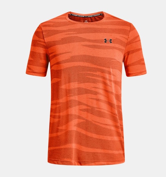 Turuncu Erkek UA Dikişsiz Wave Kısa Kollu T-shirt