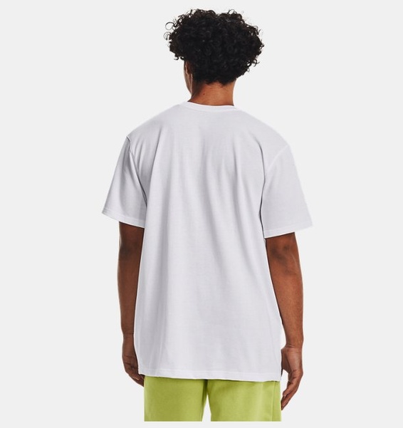 Beyaz Erkek UA LOGO EMB Heavyweight Kısa Kollu T-shirt