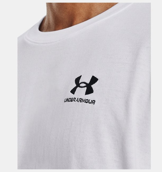 Beyaz Erkek UA LOGO EMB Heavyweight Kısa Kollu T-shirt