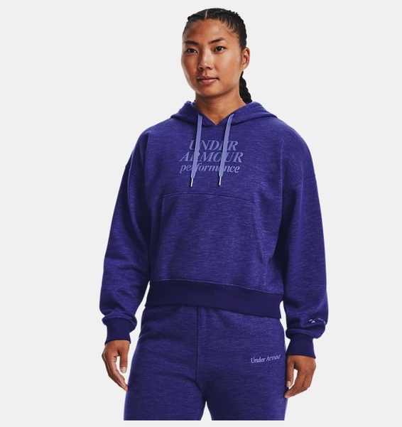 Mavi Kadın UA Essential Fleece Baskılı Kapüşonlu Üst