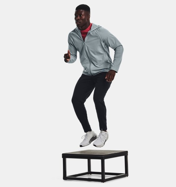Mavi Erkek UA Meridian Tam Boy Fermuarlı Sweatshirt