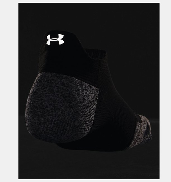 Siyah Unisex UA ArmourDry™ Koşu Cushion No Show Tab Çorap