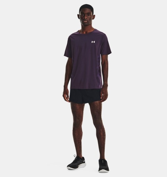 Mor Erkek UA Launch Elite Graphic Kısa Kollu T-shirt