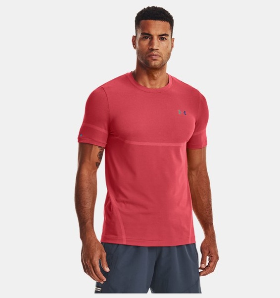 Kırmızı Erkek UA Vanish Elite Dikişsiz Kısa Kollu T-shirt