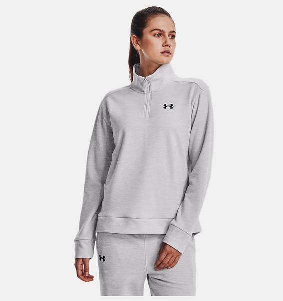 Gri Kadın Armour Fleece® ¼ Fermuarlı Sweatshirt