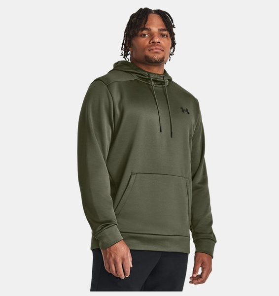 Haki Erkek UA Armour Fleece Kapüşonlu Üst