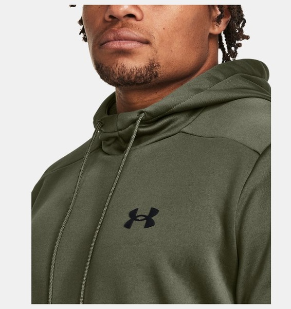 Haki Erkek UA Armour Fleece Kapüşonlu Üst
