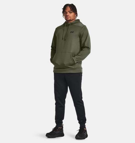 Haki Erkek UA Armour Fleece Kapüşonlu Üst