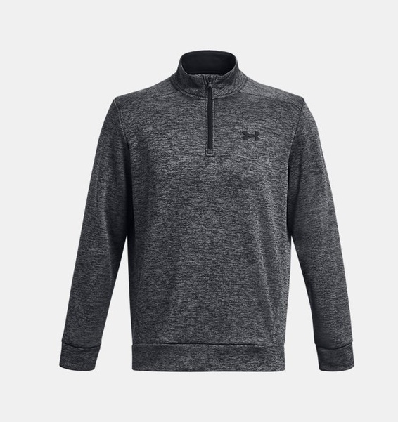 Siyah Erkek Armour Fleece® Twist ¼ Fermuarlı Sweatshirt