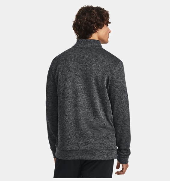Siyah Erkek Armour Fleece® Twist ¼ Fermuarlı Sweatshirt